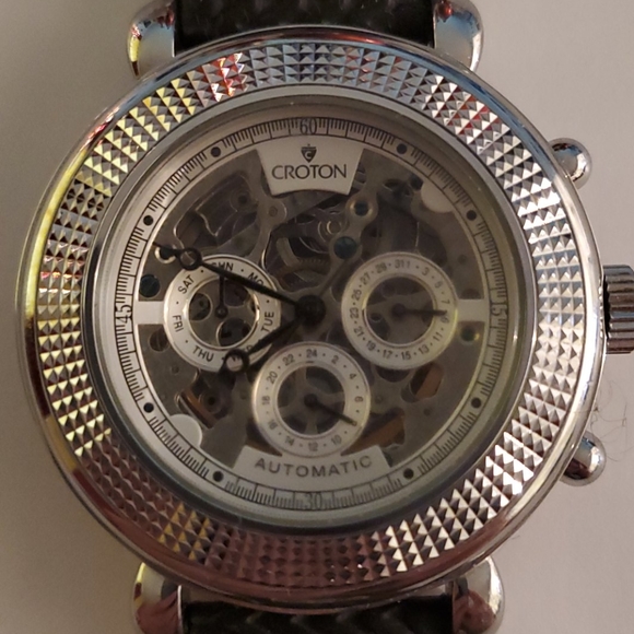 croton skeleton watch